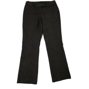 ANN TAYLOR Gray Pinstriped Curvy Pants Size 4